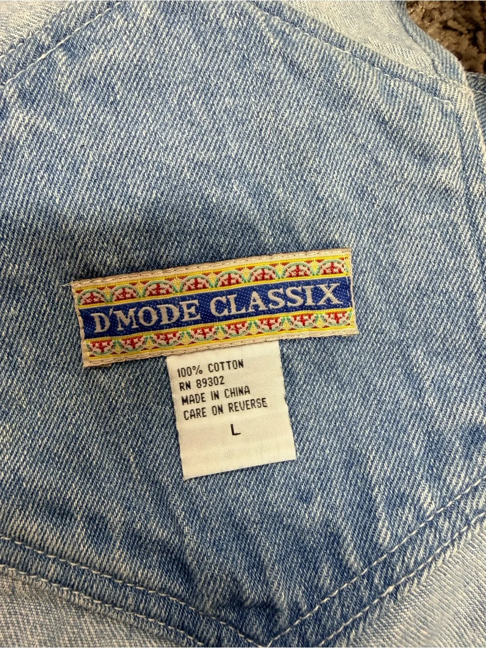 Vintage Denim Sunflower Embroidered Short Overalls - Blue - Picture 5 of 7